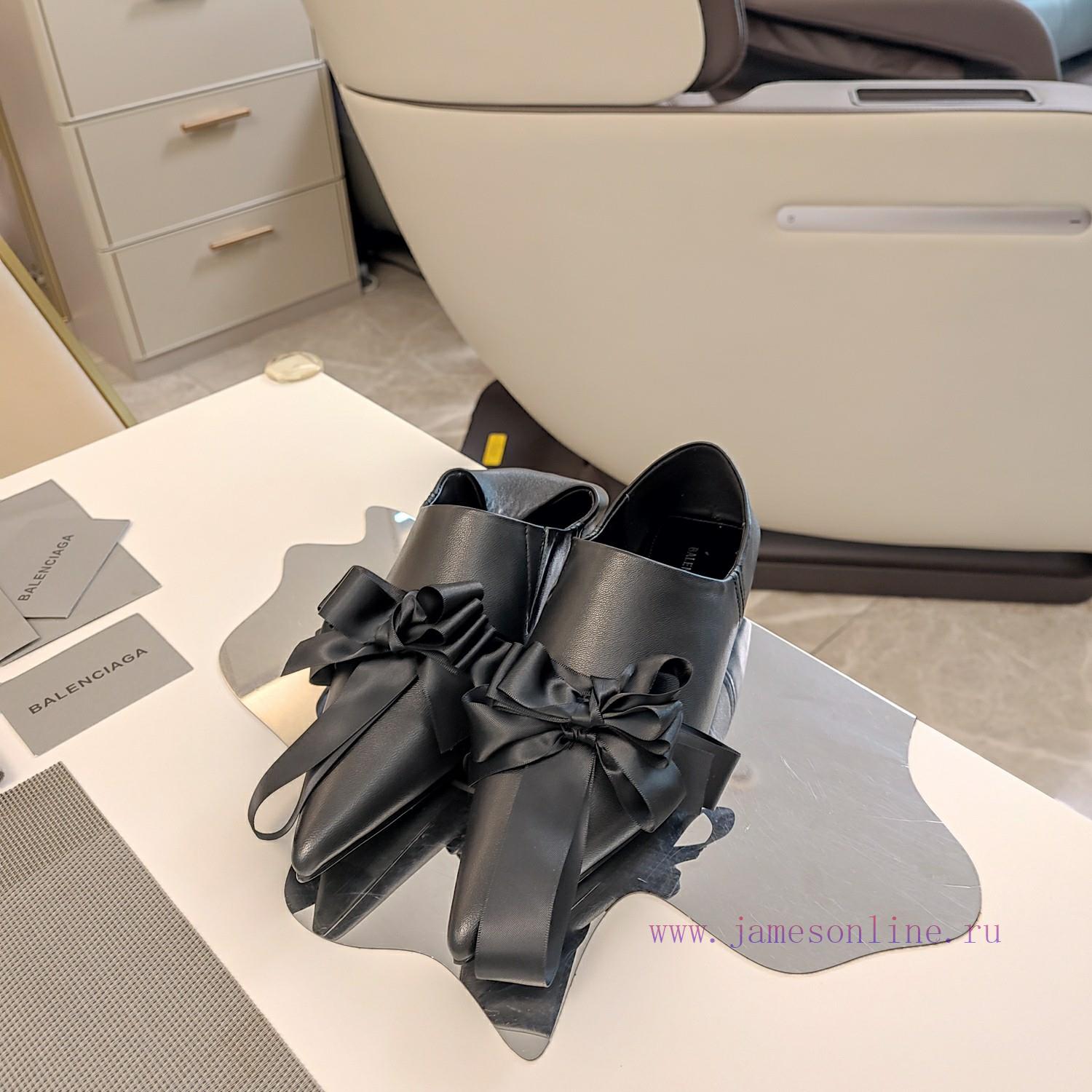 Balenciaga 2024 "woven ribbon bow decoration tassel style" three-dimensional flat sole singlzc5q7sh2 - Image 8