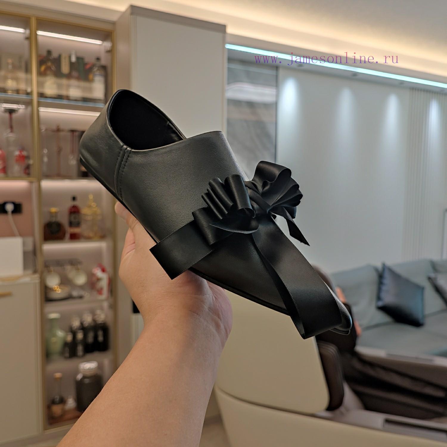 Balenciaga 2024 "woven ribbon bow decoration tassel style" three-dimensional flat sole singlzc5q7sh2 - Image 10