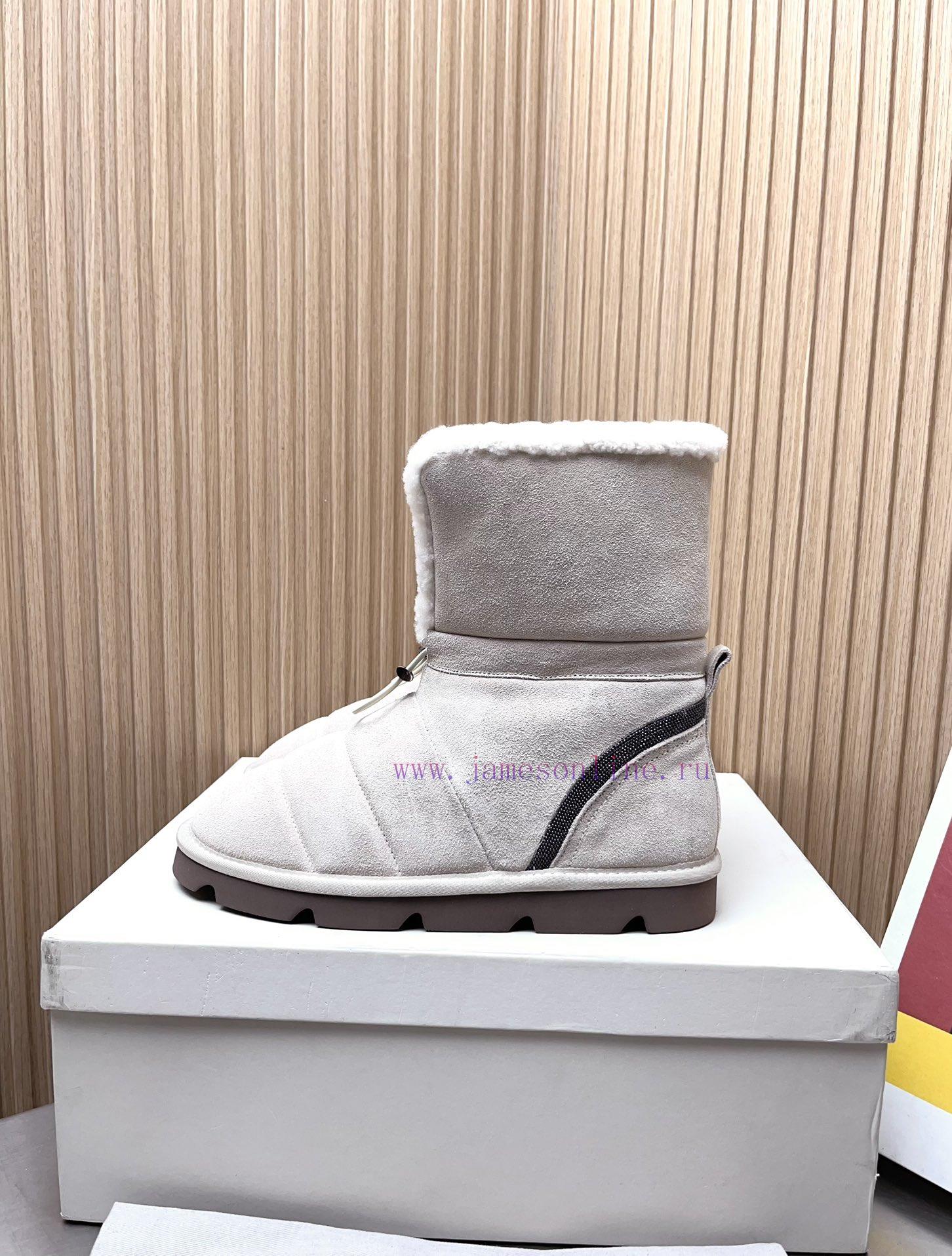 Top tierBrunello Cucinelli 24ss Winter New Snow Boots Lamb Bun BootsBC has the authentic Itaxb6vbqm5