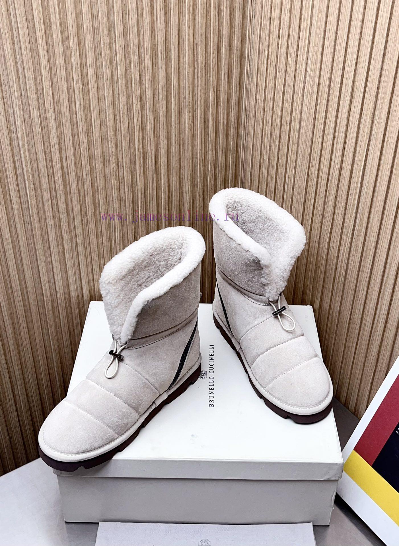 Top tierBrunello Cucinelli 24ss Winter New Snow Boots Lamb Bun BootsBC has the authentic Itaxb6vbqm5 - Image 4