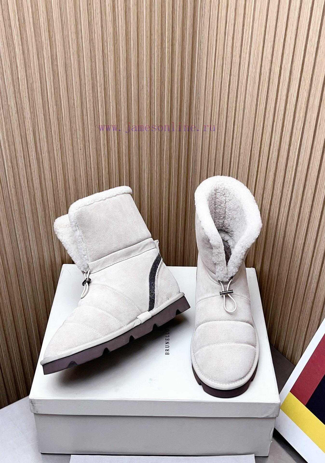Top tierBrunello Cucinelli 24ss Winter New Snow Boots Lamb Bun BootsBC has the authentic Itaxb6vbqm5 - Image 5