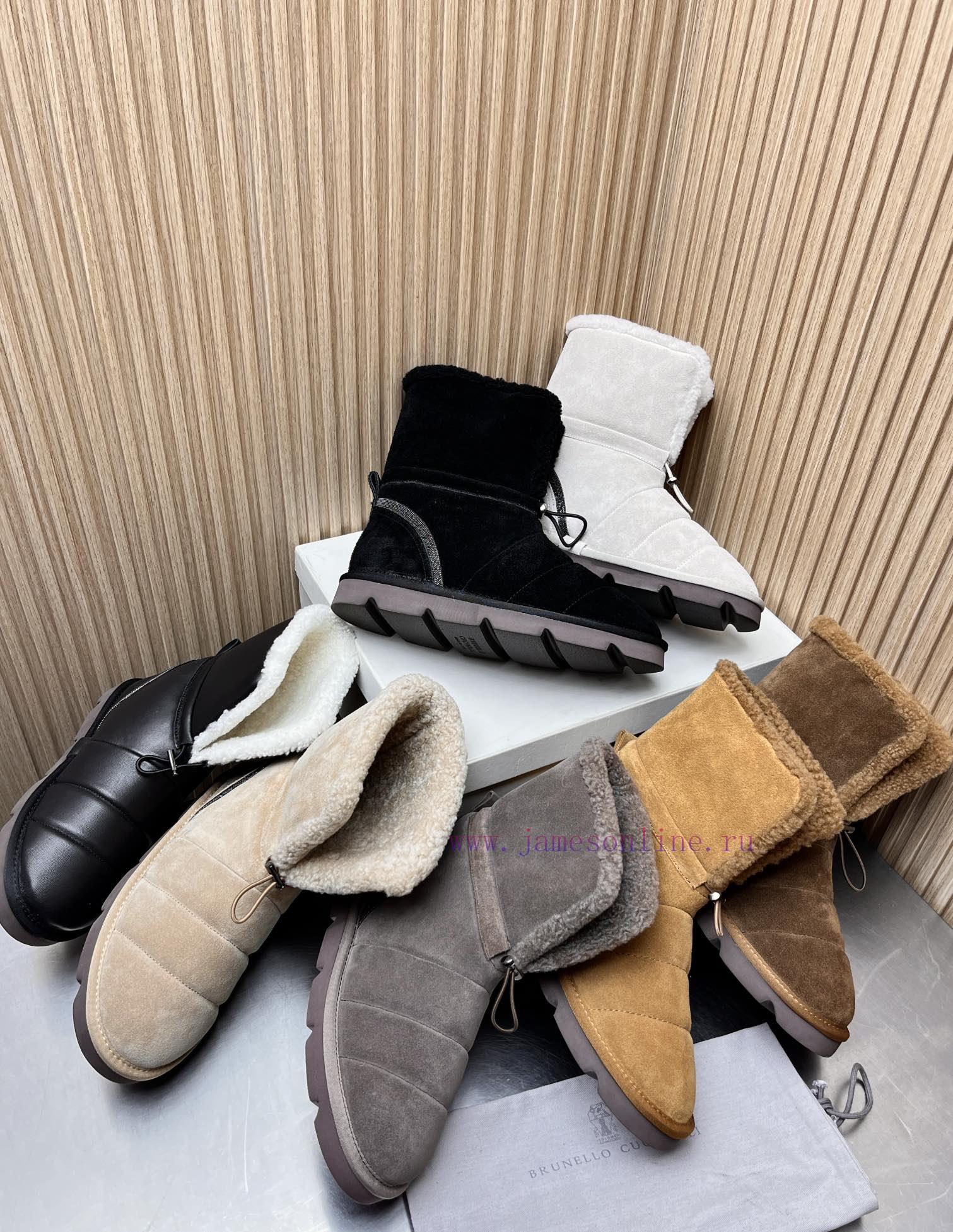 Top tierBrunello Cucinelli 24ss Winter New Snow Boots Lamb Bun BootsBC has the authentic Itaxb6vbqm5 - Image 9