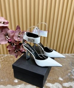 Versace Versace/GIANNI RIBBON High Heels with Medusa bow on the front, using classic 'Nastroxhurnxju