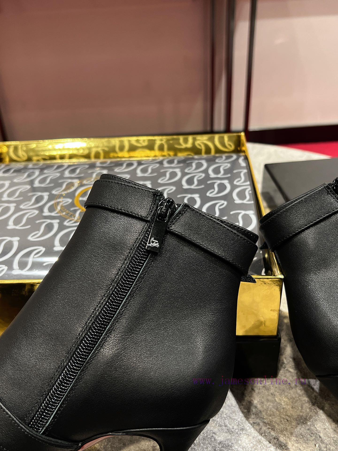 CL buckle boots ∙ ꫛꫀ w ︎It comes with 100mm stiletto heels made entirely of black calf leathaece6dv6 - Image 9