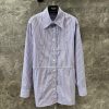 ZL60658 Prada 25ss Spring/Summer New Color Blocked Striped Collar Shirt Skirt 丨 YB Developed Pr 1tzwa3lq