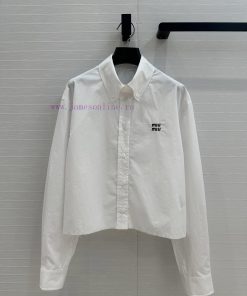 BC77356 Miu Miu Girls' Dressing: Intellectuals Minimalist Style Short Shirt Customization Pure 2rtchrm6