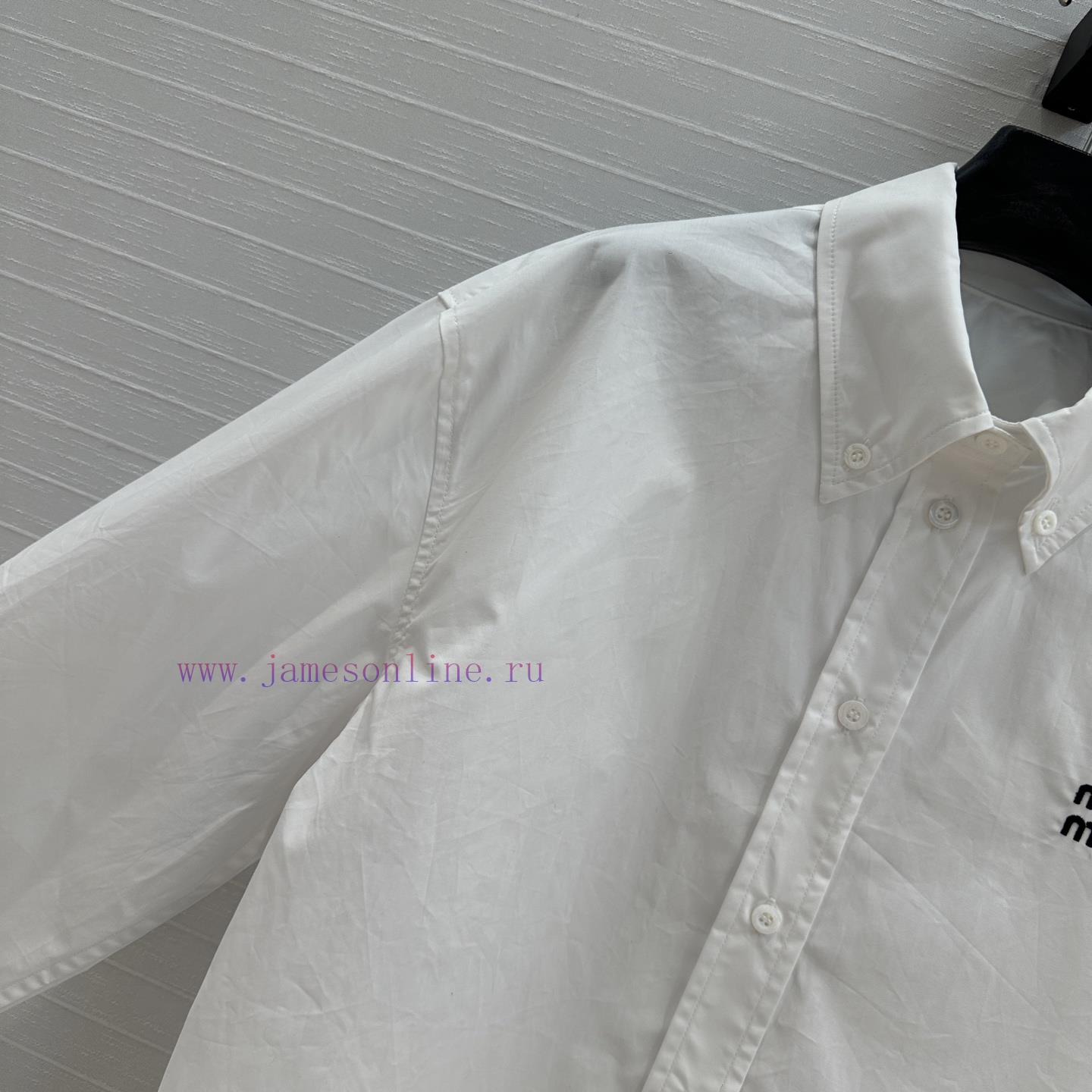 BC77356 Miu Miu Girls' Dressing: Intellectuals Minimalist Style Short Shirt Customization Pure 2rtchrm6 - Image 4