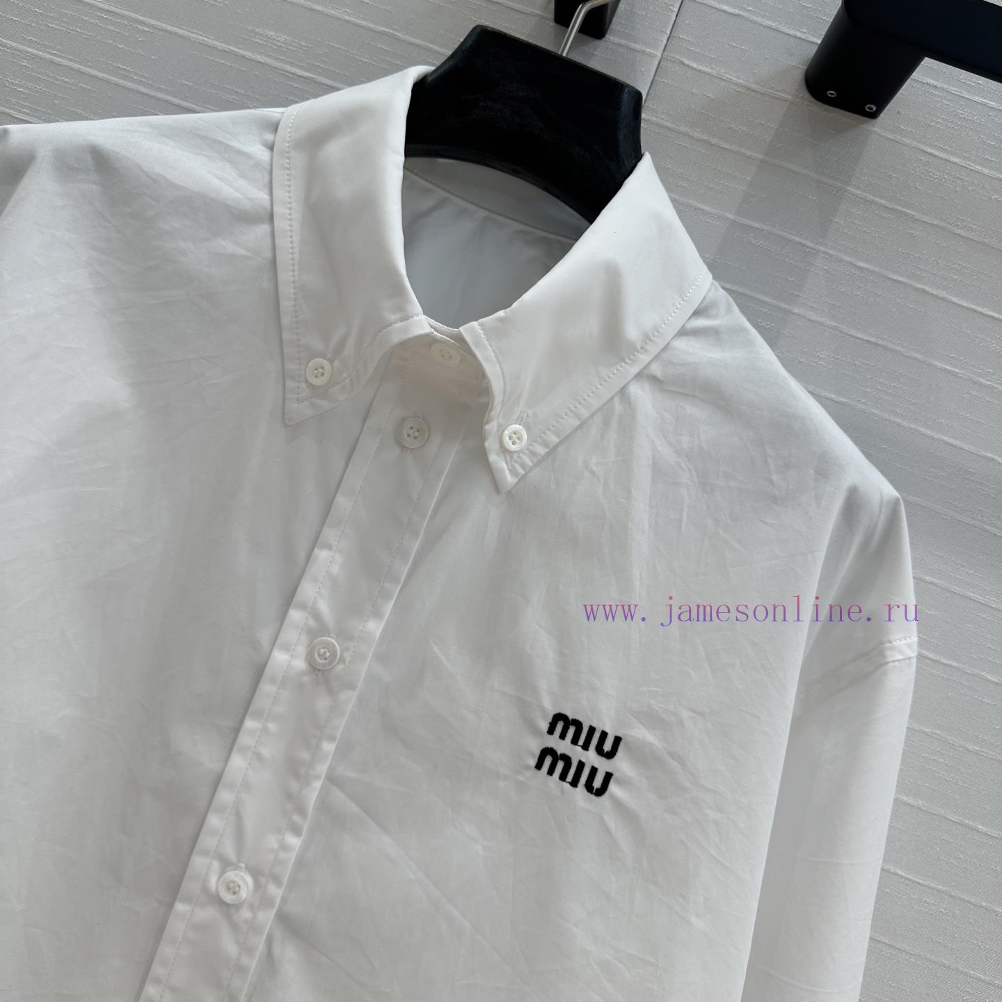 BC77356 Miu Miu Girls' Dressing: Intellectuals Minimalist Style Short Shirt Customization Pure 2rtchrm6 - Image 5