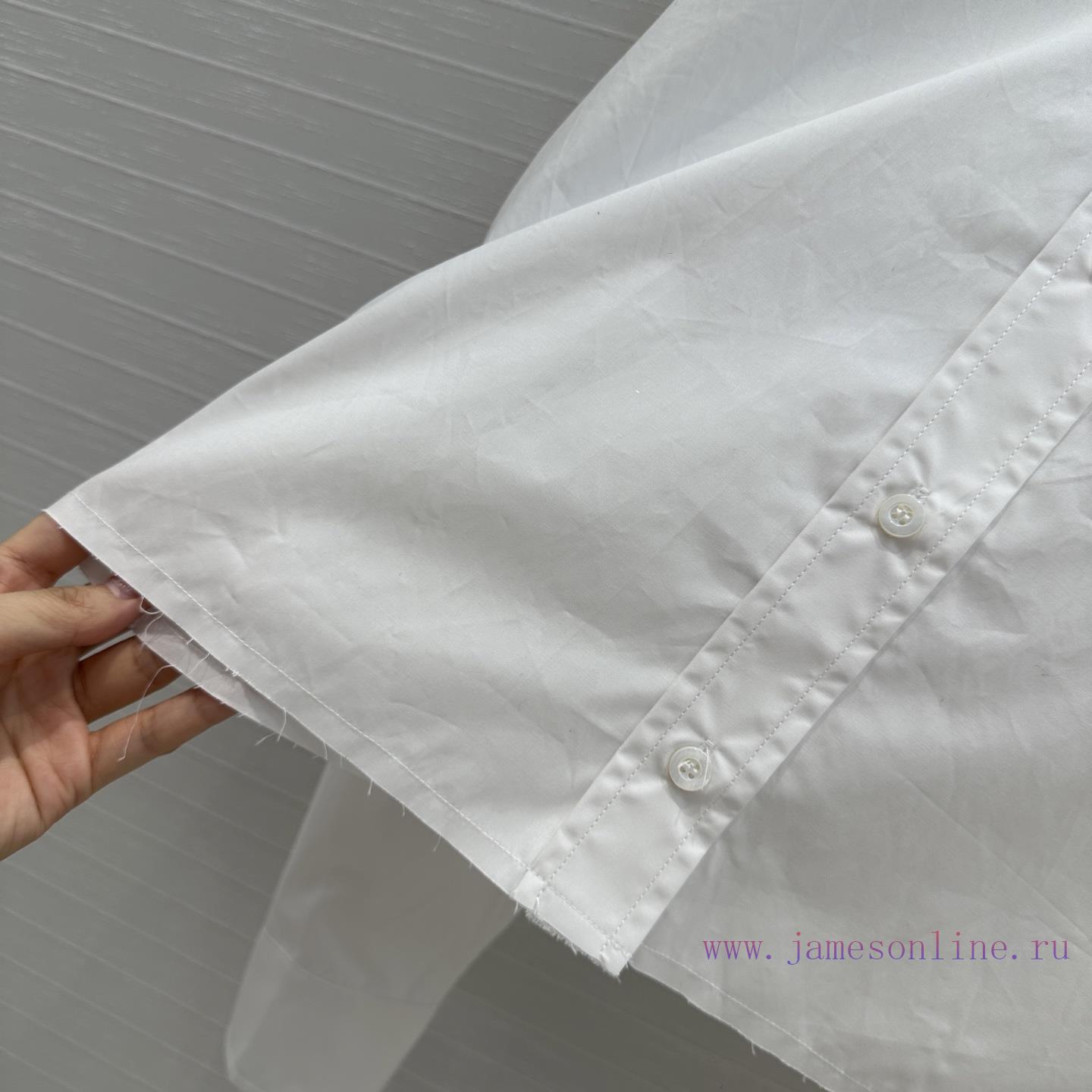 BC77356 Miu Miu Girls' Dressing: Intellectuals Minimalist Style Short Shirt Customization Pure 2rtchrm6 - Image 6