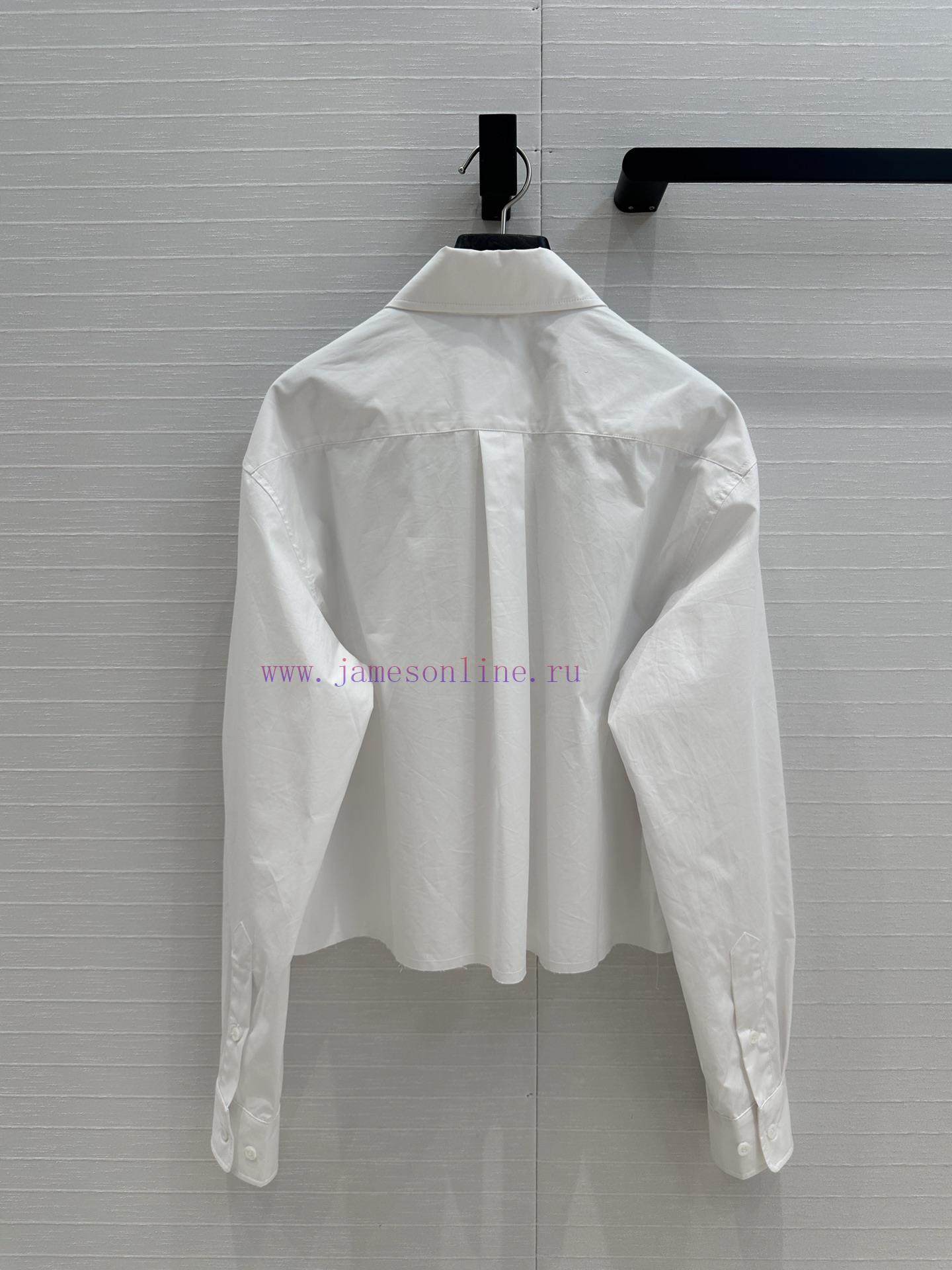 BC77356 Miu Miu Girls' Dressing: Intellectuals Minimalist Style Short Shirt Customization Pure 2rtchrm6 - Image 10