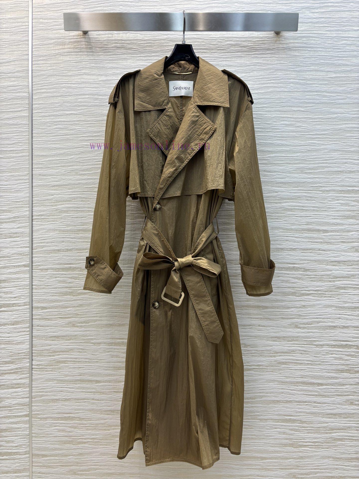 CW77369 YSL 25 Spring/Summer Double Breasted Long Classic Loose Windproof Coat. A Must-have Sun 4o8hznyc
