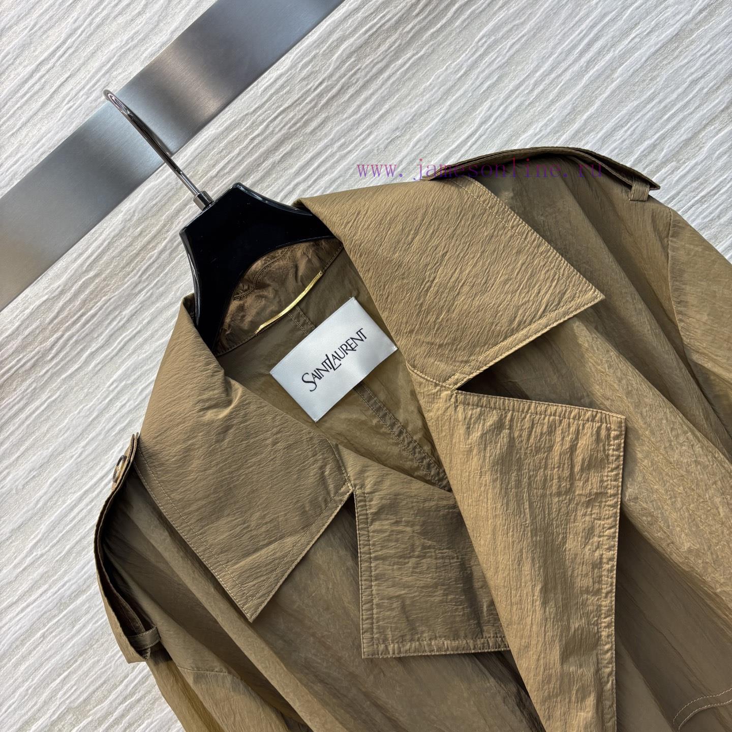 CW77369 YSL 25 Spring/Summer Double Breasted Long Classic Loose Windproof Coat. A Must-have Sun 4o8hznyc - Image 5