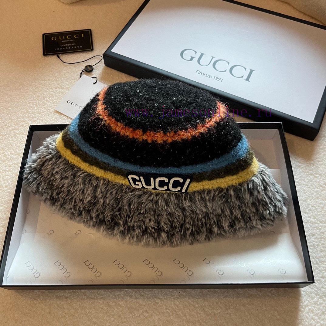 GucciGucci autumn and winter new wool fisherman hat, color blocking design, super versatile,z7ct8k55 - Image 6