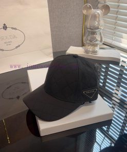 Prada diamond patterned baseball capClassic Pattern Classic Hat Type~Customized LogoGather v5o5dq8h