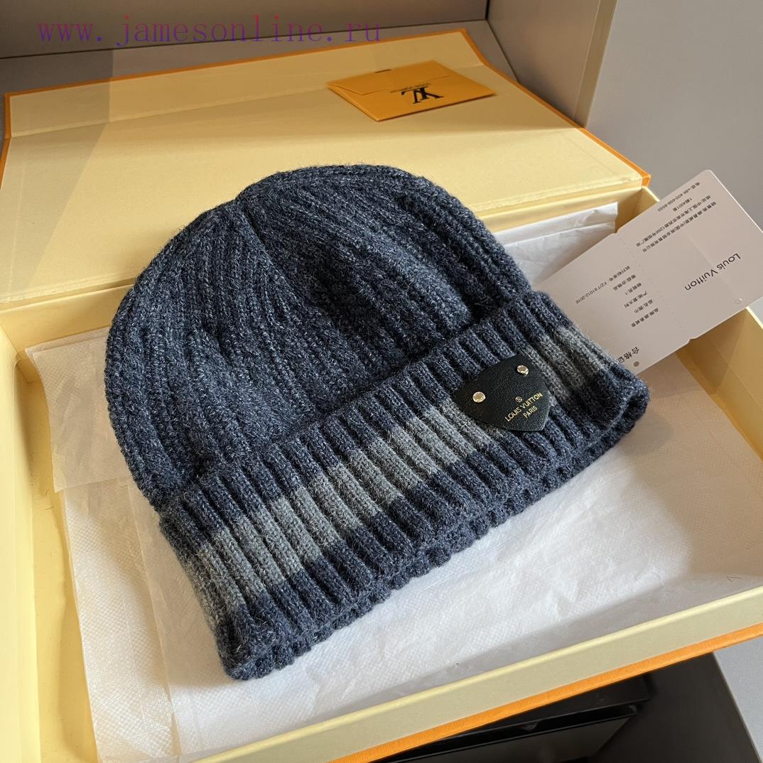 Lv wool knitted hat, men's woolen hat, high-end quality2tmz1sit - Image 4