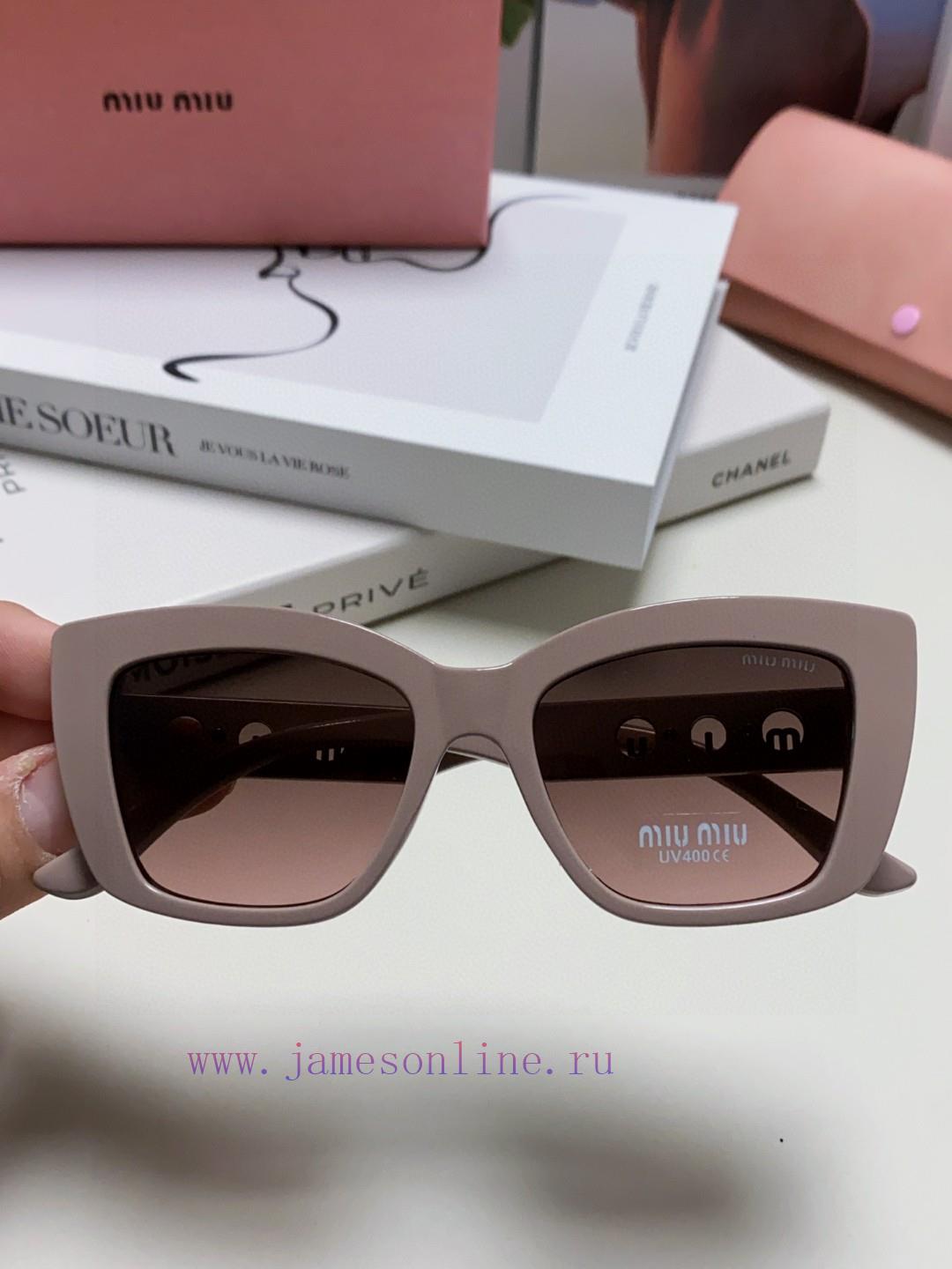 MiuMiu Miu 2024 New European and American New Fashion Sunscreen Cat Eyes Women's Sunglasses yg23juqj - Image 5