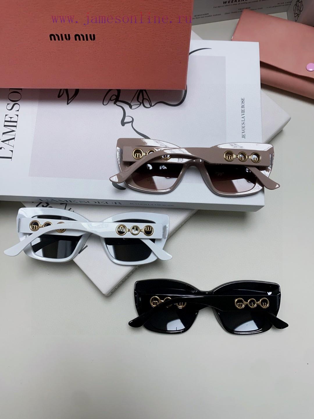 MiuMiu Miu 2024 New European and American New Fashion Sunscreen Cat Eyes Women's Sunglasses yg23juqj - Image 10