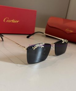 Cartier's precious sunglasses are made of metal material, PC frame, and have ten frameless lj8ct373q