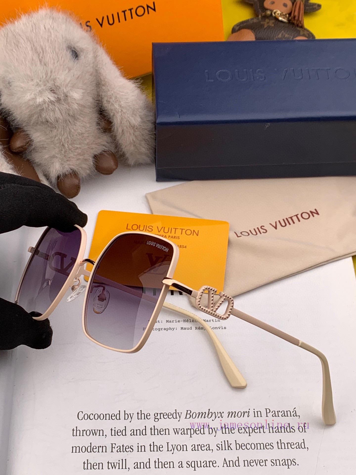 Polarized series LV large frame sunglasses with classic box design, not picky about face shacutdhdfd - Image 7