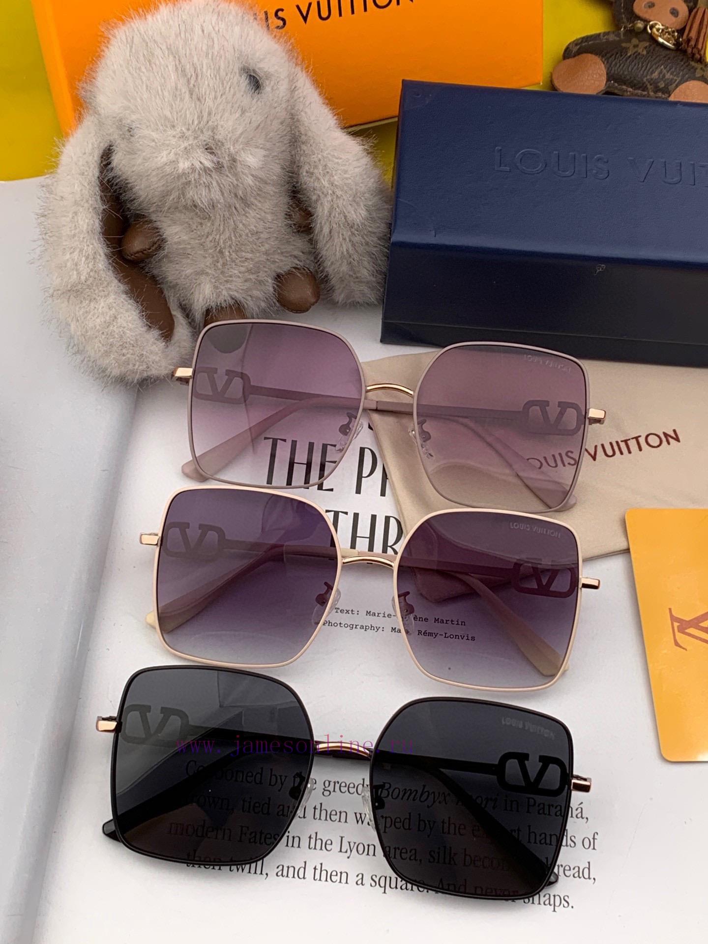 Polarized series LV large frame sunglasses with classic box design, not picky about face shacutdhdfd - Image 10