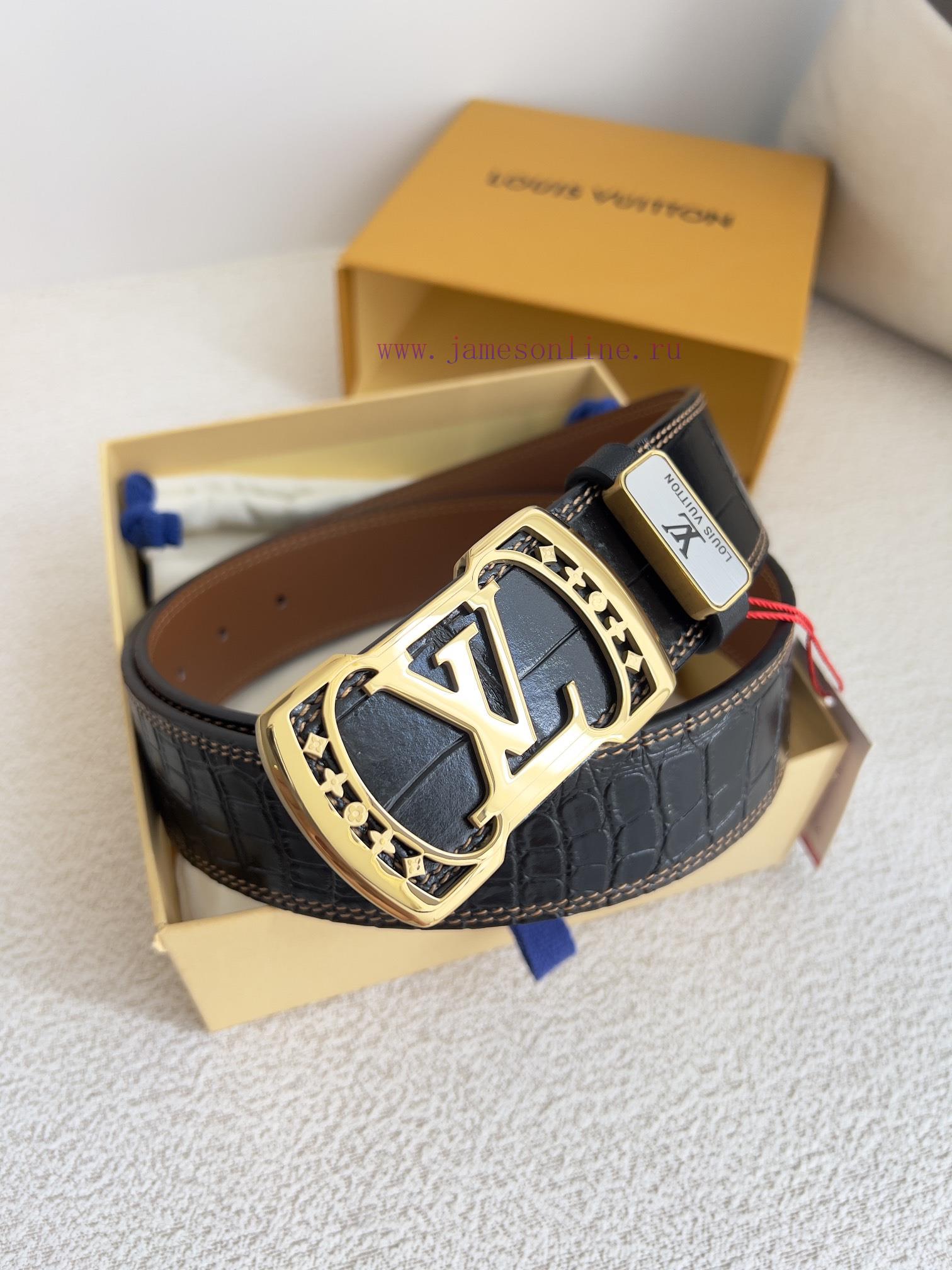 LV... Louis Vuitton Belt and BeltsBuckle, classic pure steel material face letter buckle, to pssnm9lf