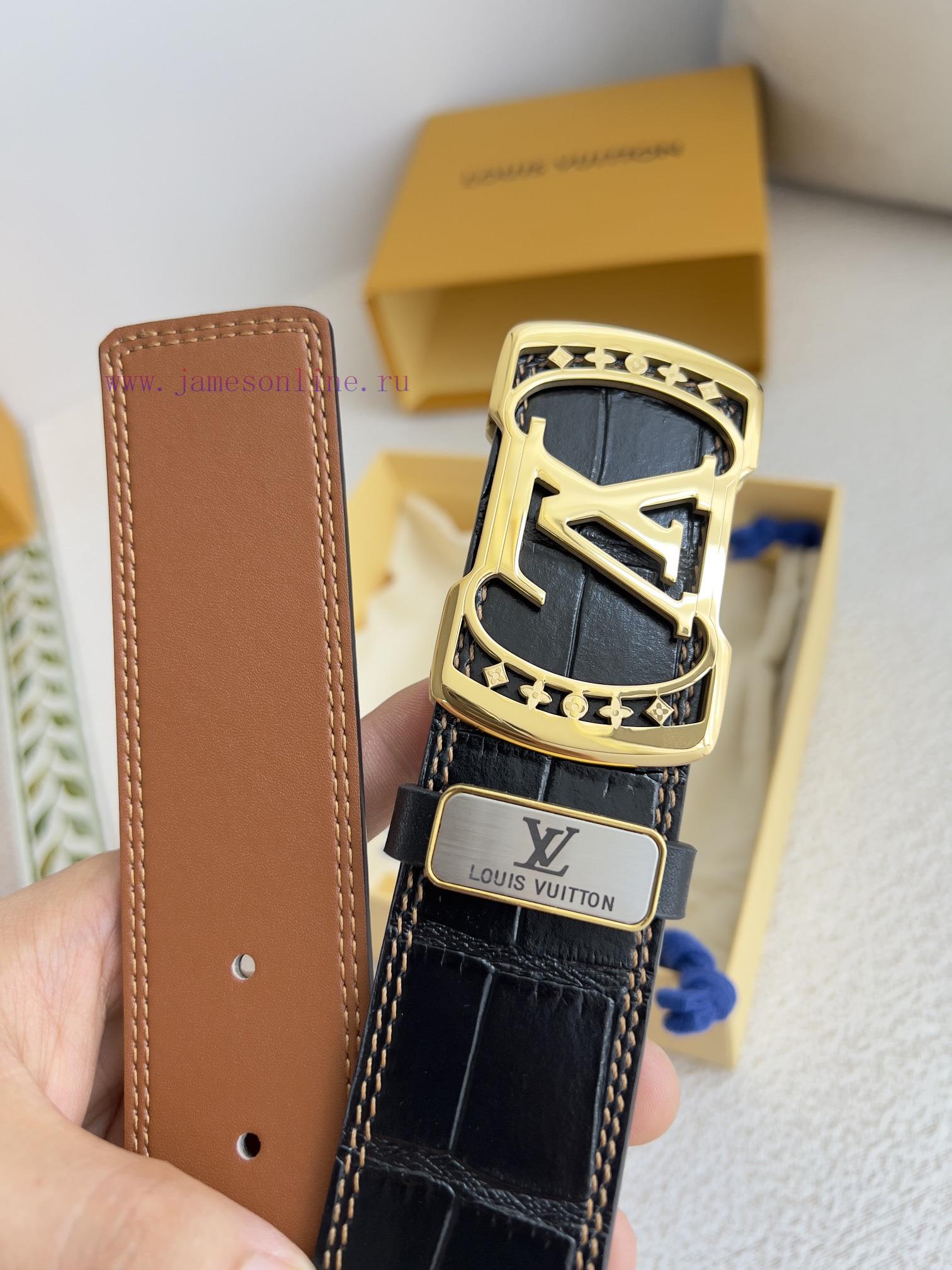 LV... Louis Vuitton Belt and BeltsBuckle, classic pure steel material face letter buckle, to pssnm9lf - Image 7