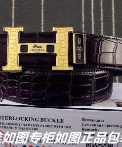 Hermes Her.. Mes ️ Crocodile PatternIdentify and receive a punch as a giftMaterial: 100% hea kamfshxm
