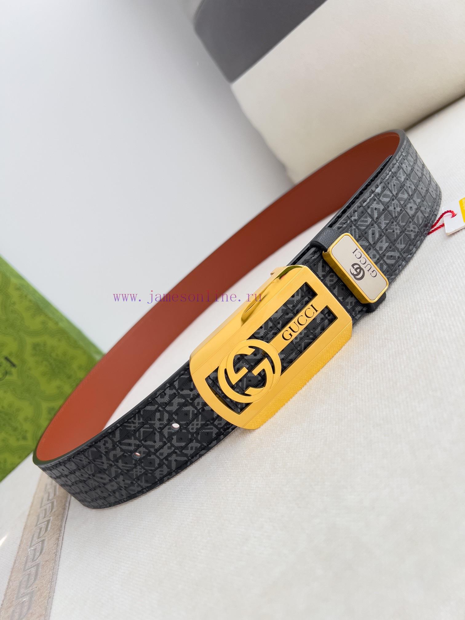 Gucci Gucci Belt ️ BeltHanging buckle, pure steel material buckle head, top layer cowhide, p 0wkn6kmb - Image 4