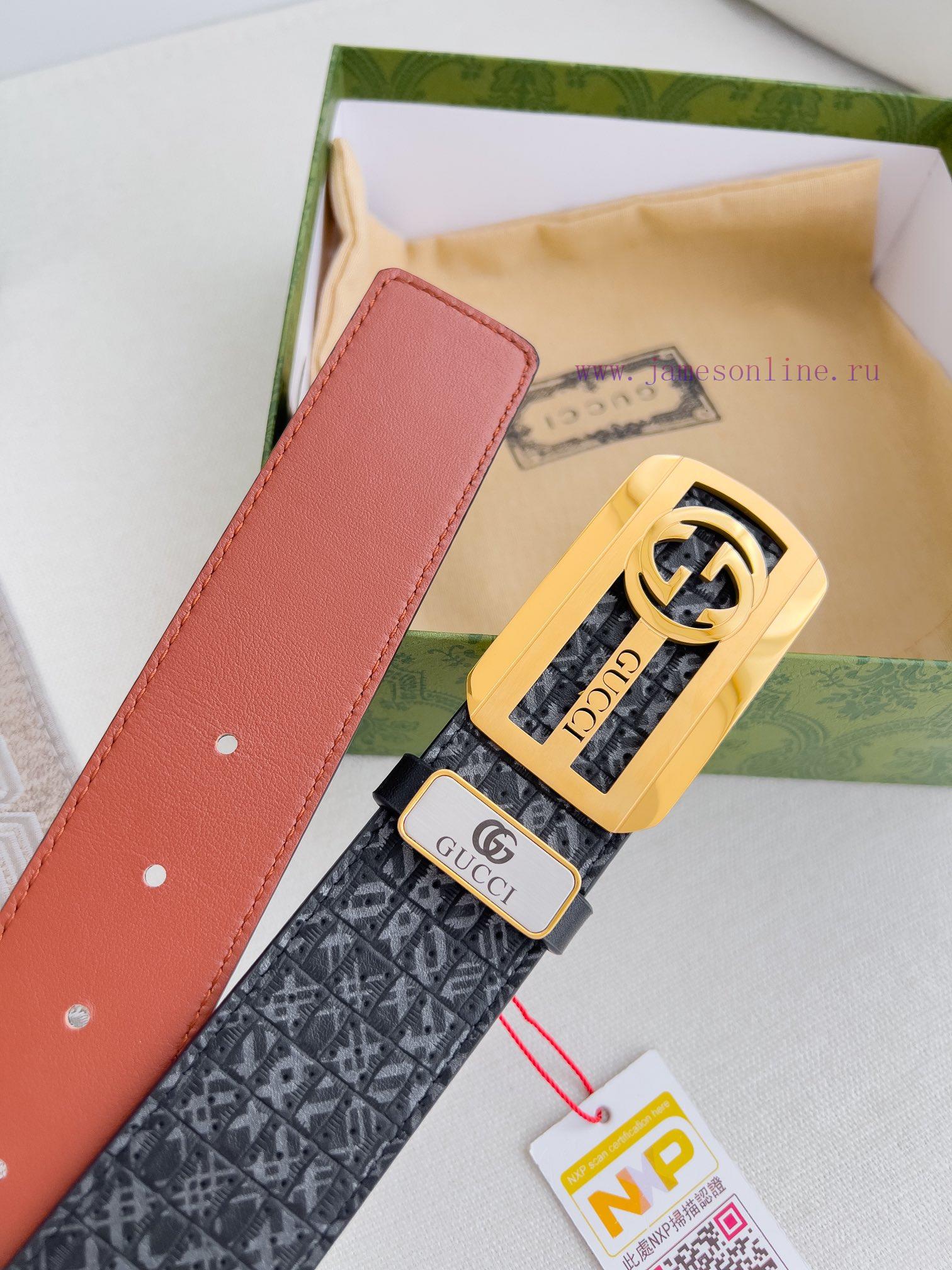 Gucci Gucci Belt ️ BeltHanging buckle, pure steel material buckle head, top layer cowhide, p 0wkn6kmb - Image 7