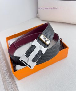Hermes Hermes waist beltHanging buckle, classic pure steel material buckle head, double-side fusinrgy