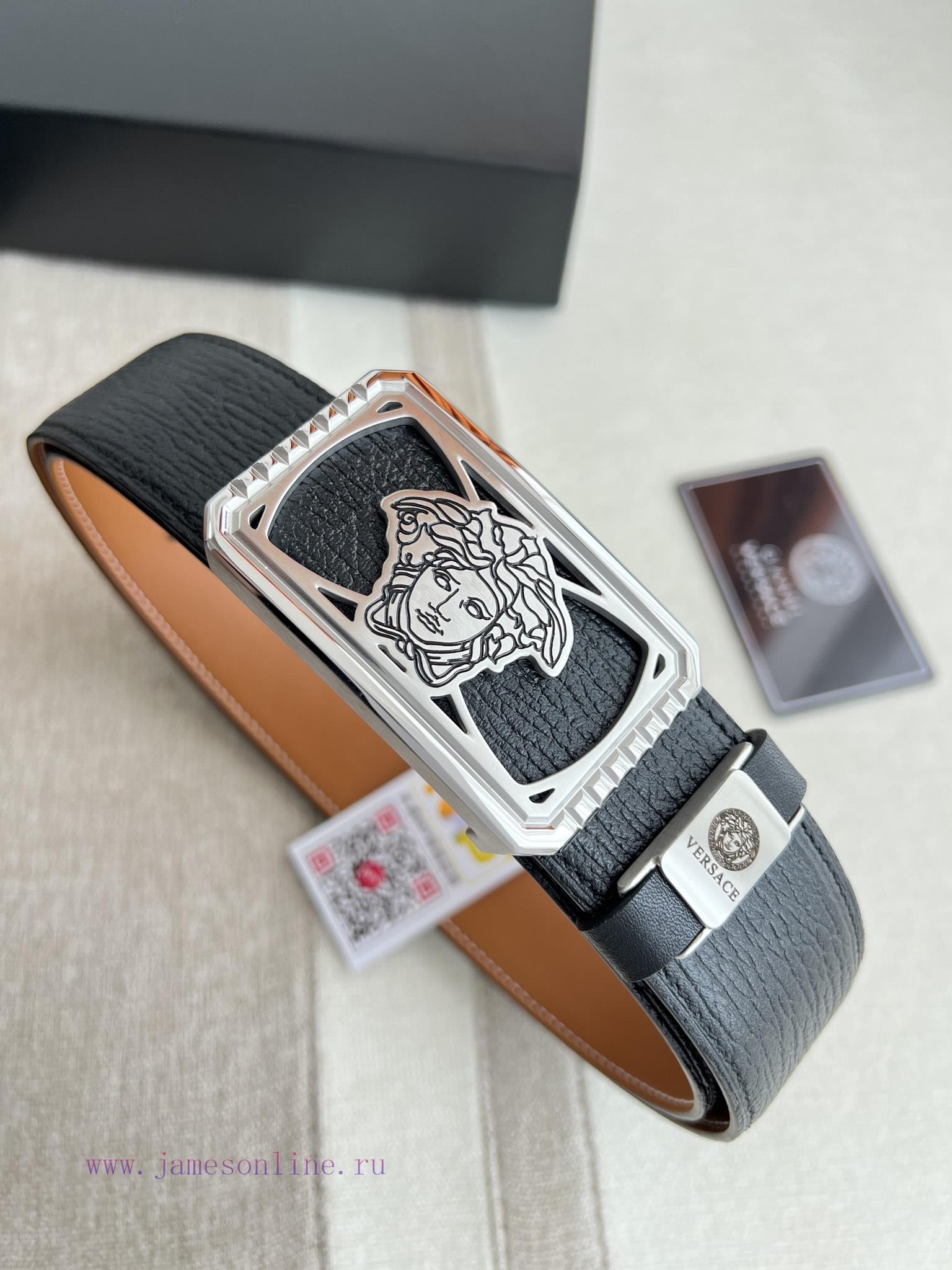 Versace. Versace Belt and BeltsHanging buckle, classic human head made of pure steel materia gel5iokt - Image 3