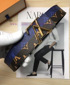 Lv fabric, lined with a top layer of calf leather sole Paired with antique gold buckle This b9tzzot8
