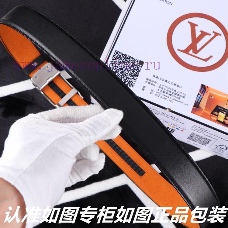 Lv... Louis Vuitton automatic buckleIdentify and receive a punch as a giftMaterial: 100% top u3tstgrp - Image 8