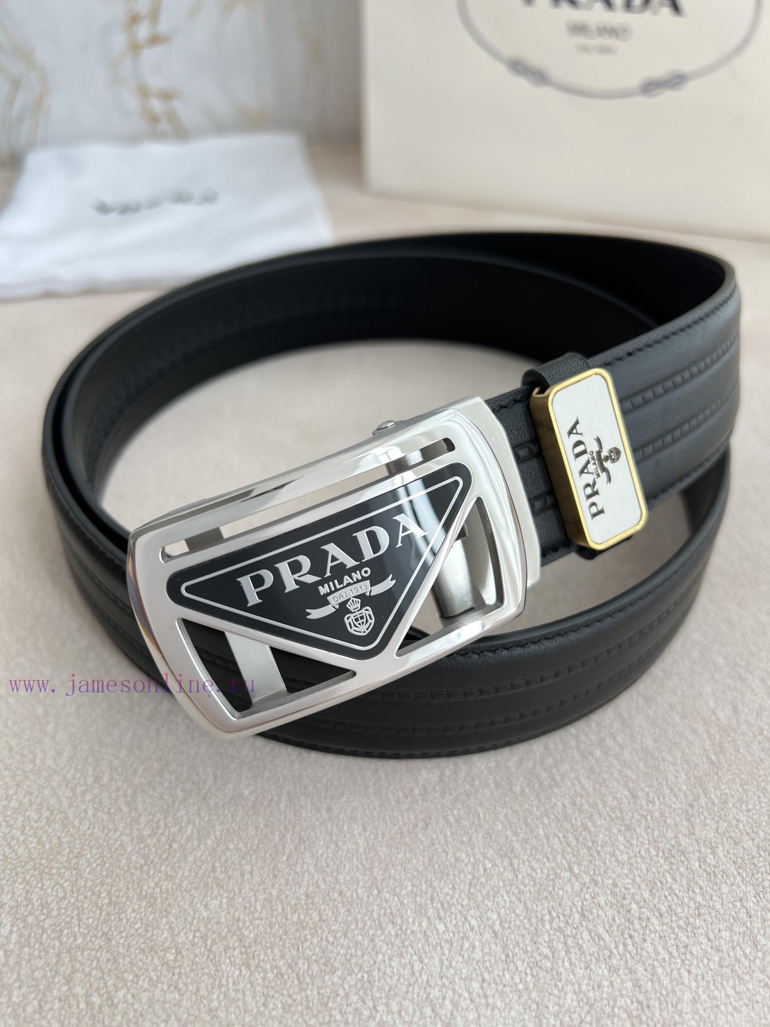 Prada PRADA Belt Automatic BeltAutomatic belt, classic acrylic pure steel material automatic 4gbcll9e - Image 2