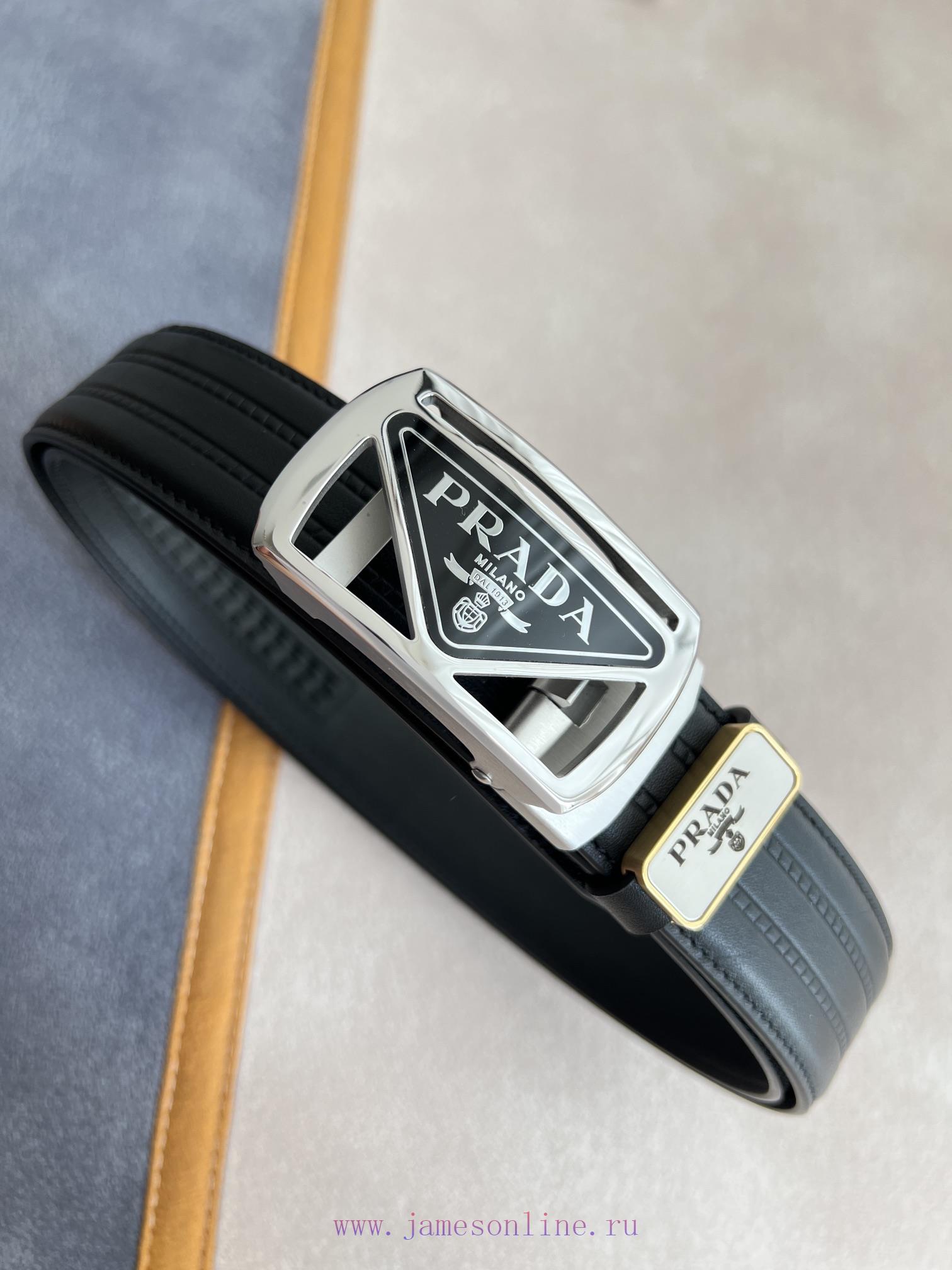 Prada PRADA Belt Automatic BeltAutomatic belt, classic acrylic pure steel material automatic 4gbcll9e - Image 3