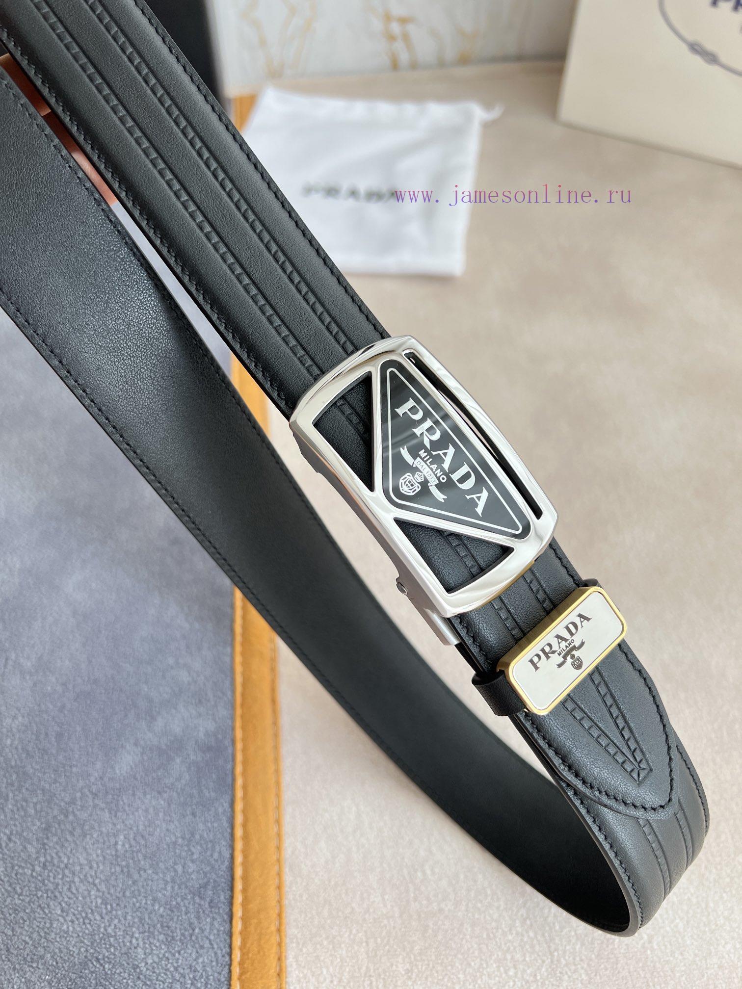 Prada PRADA Belt Automatic BeltAutomatic belt, classic acrylic pure steel material automatic 4gbcll9e - Image 5