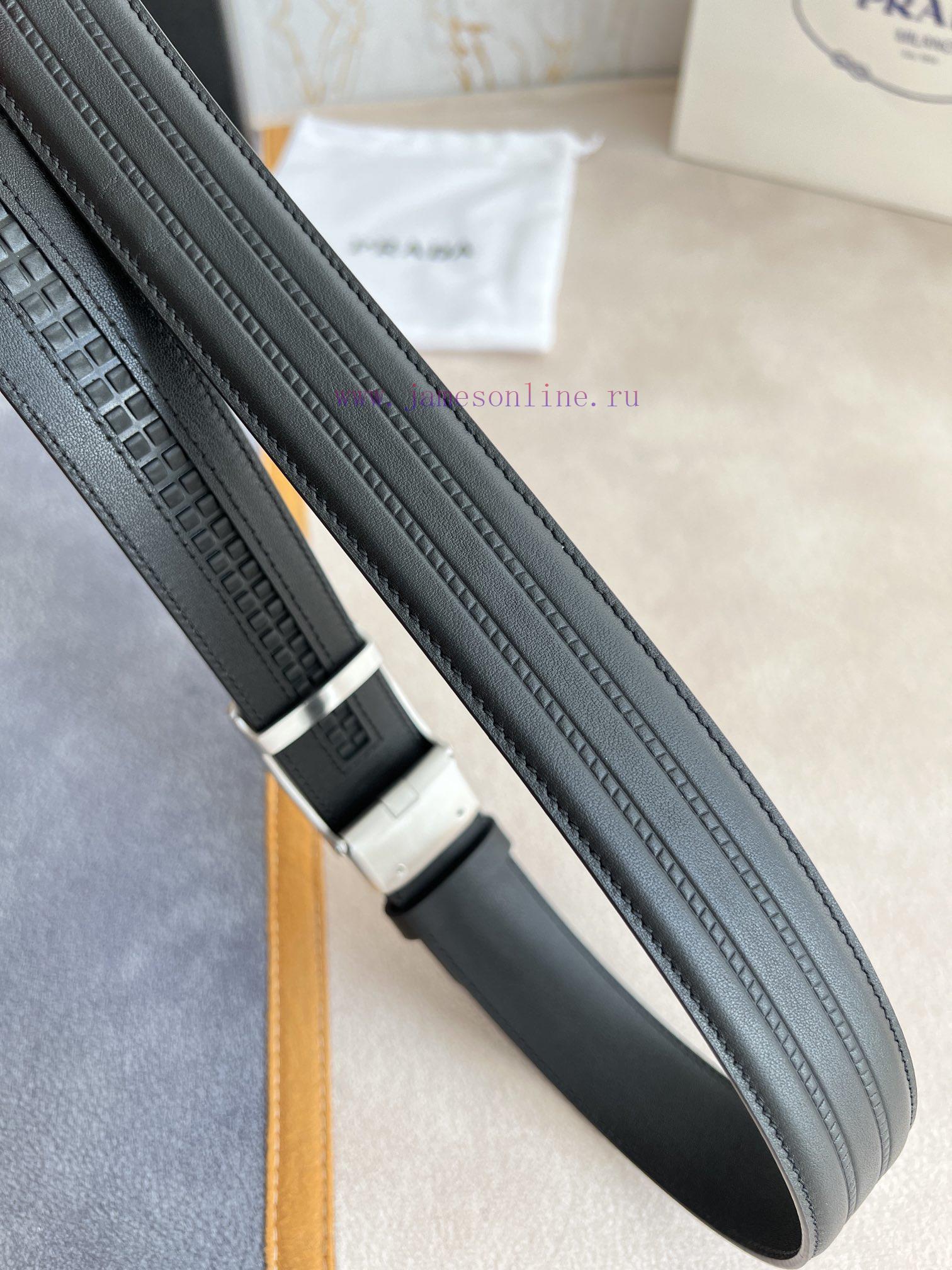 Prada PRADA Belt Automatic BeltAutomatic belt, classic acrylic pure steel material automatic 4gbcll9e - Image 6