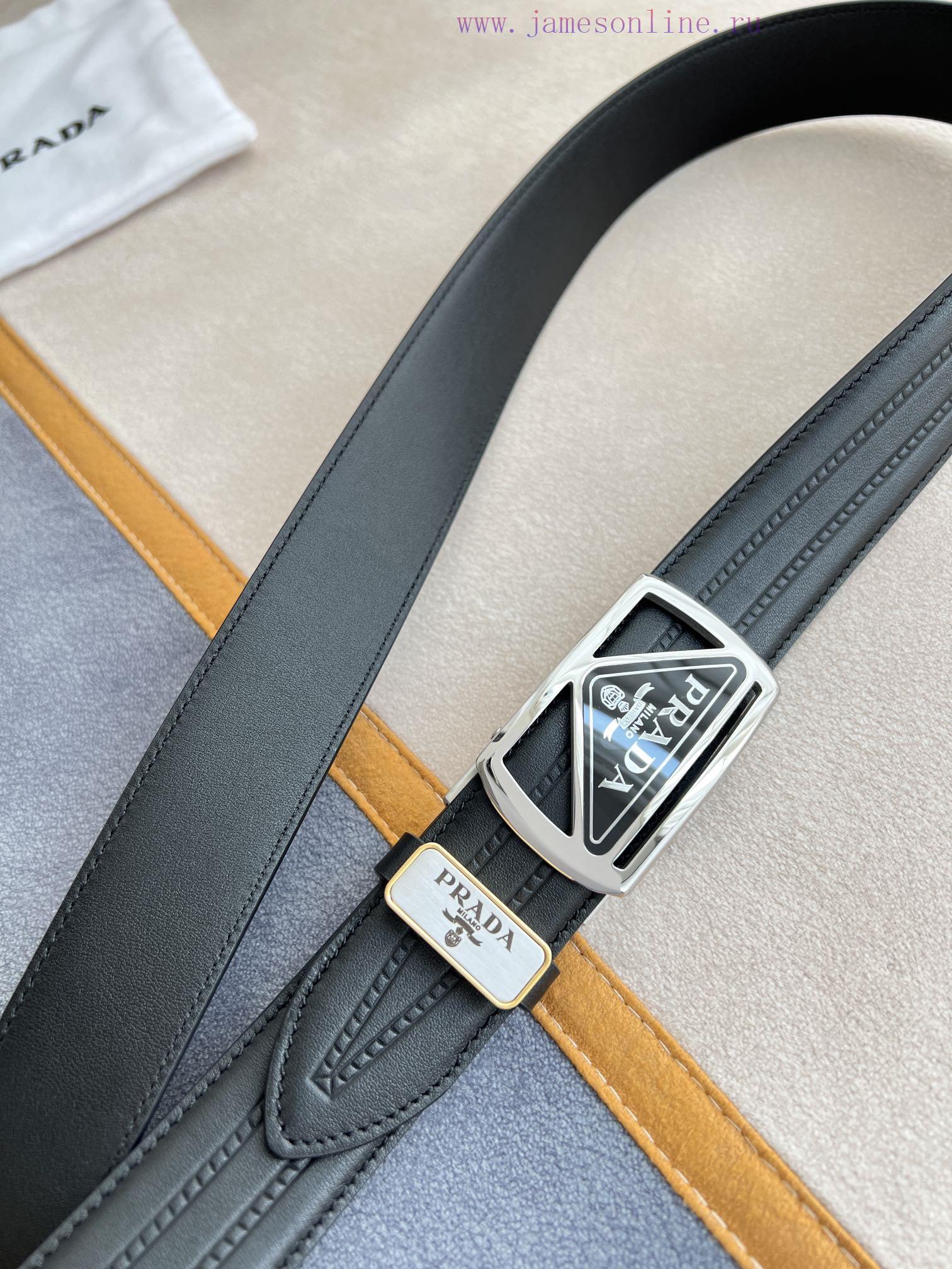 Prada PRADA Belt Automatic BeltAutomatic belt, classic acrylic pure steel material automatic 4gbcll9e - Image 7