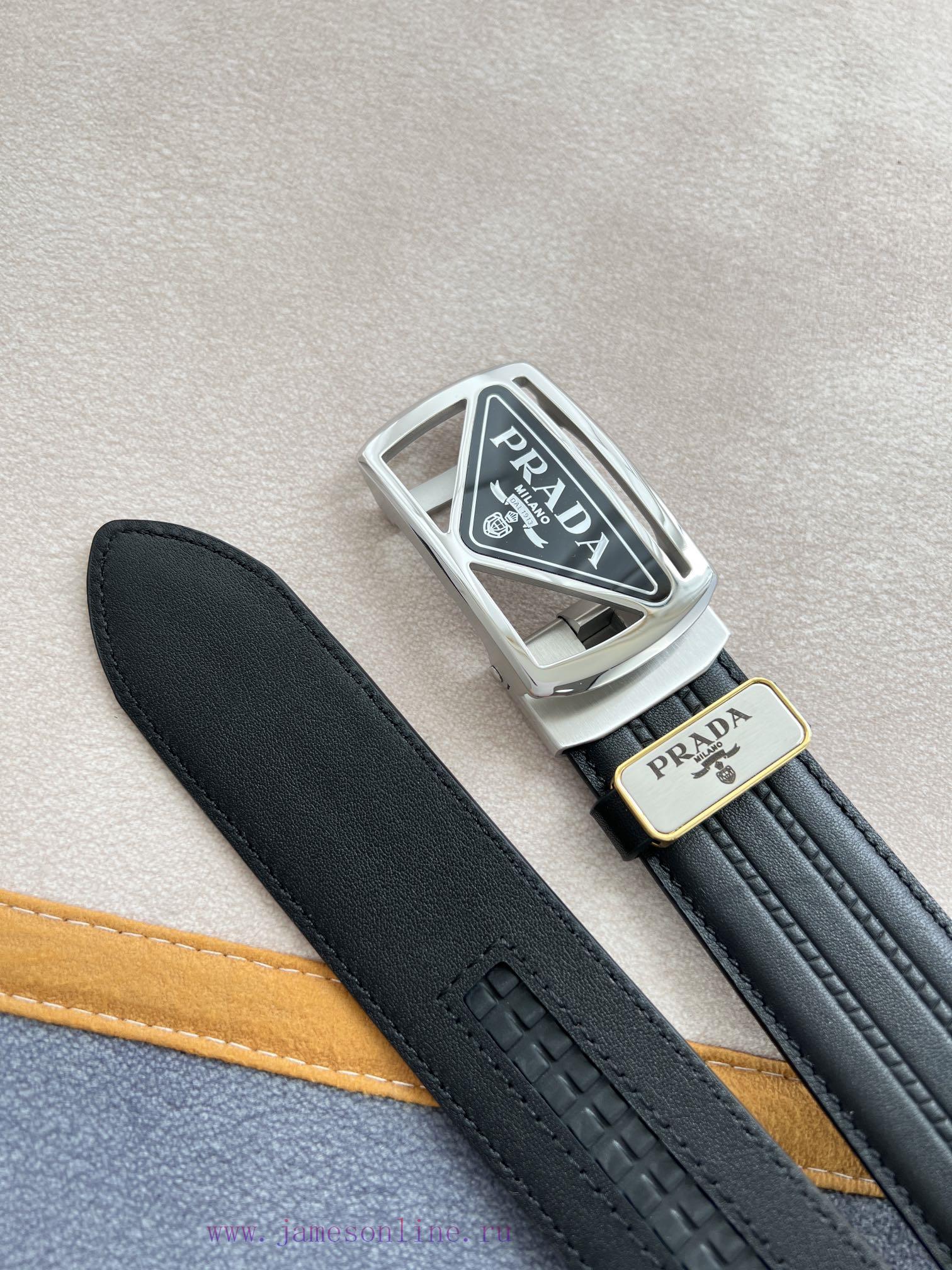 Prada PRADA Belt Automatic BeltAutomatic belt, classic acrylic pure steel material automatic 4gbcll9e - Image 10