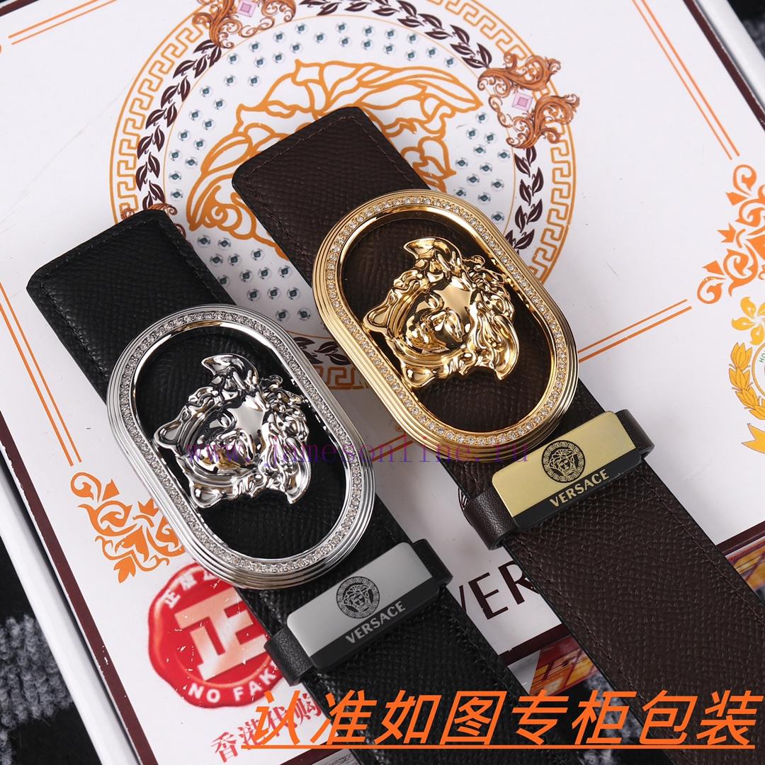 Men's belt VersaceMen's leather belt is made of 100% head layer cowhide, ensuring that the 2 i8h6iua1 - Image 2