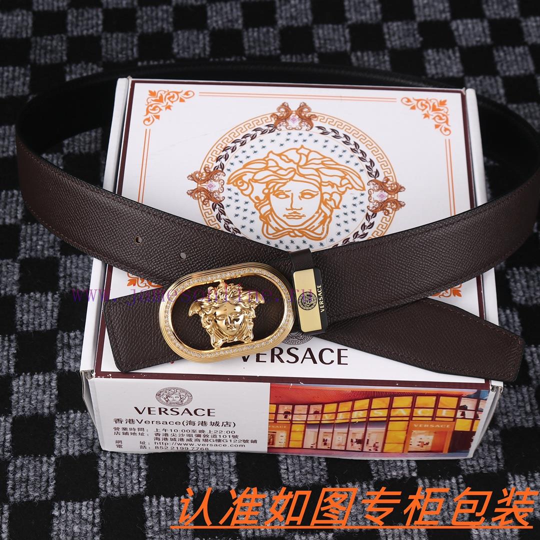 Men's belt VersaceMen's leather belt is made of 100% head layer cowhide, ensuring that the 2 i8h6iua1 - Image 5