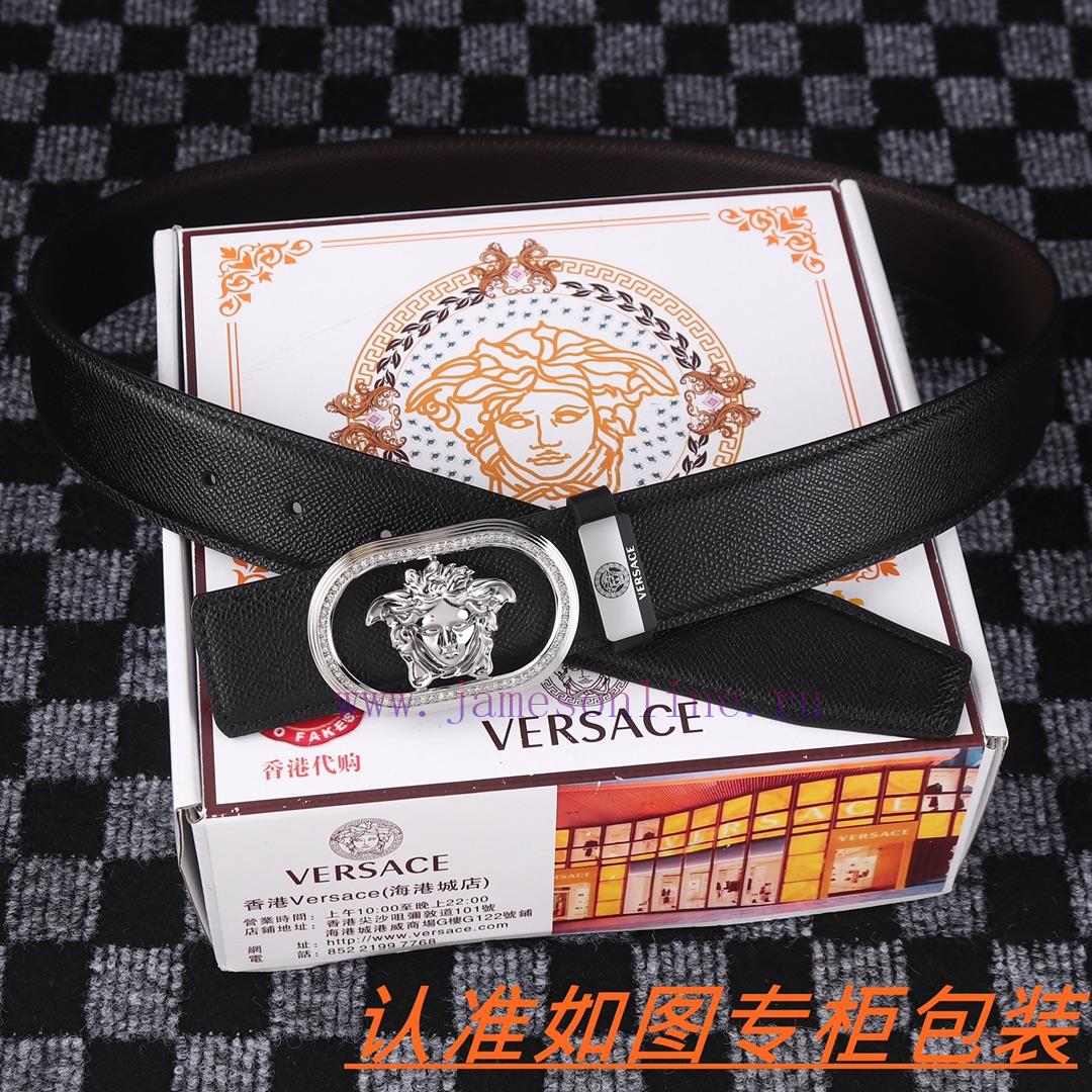 Men's belt VersaceMen's leather belt is made of 100% head layer cowhide, ensuring that the 2 i8h6iua1 - Image 6