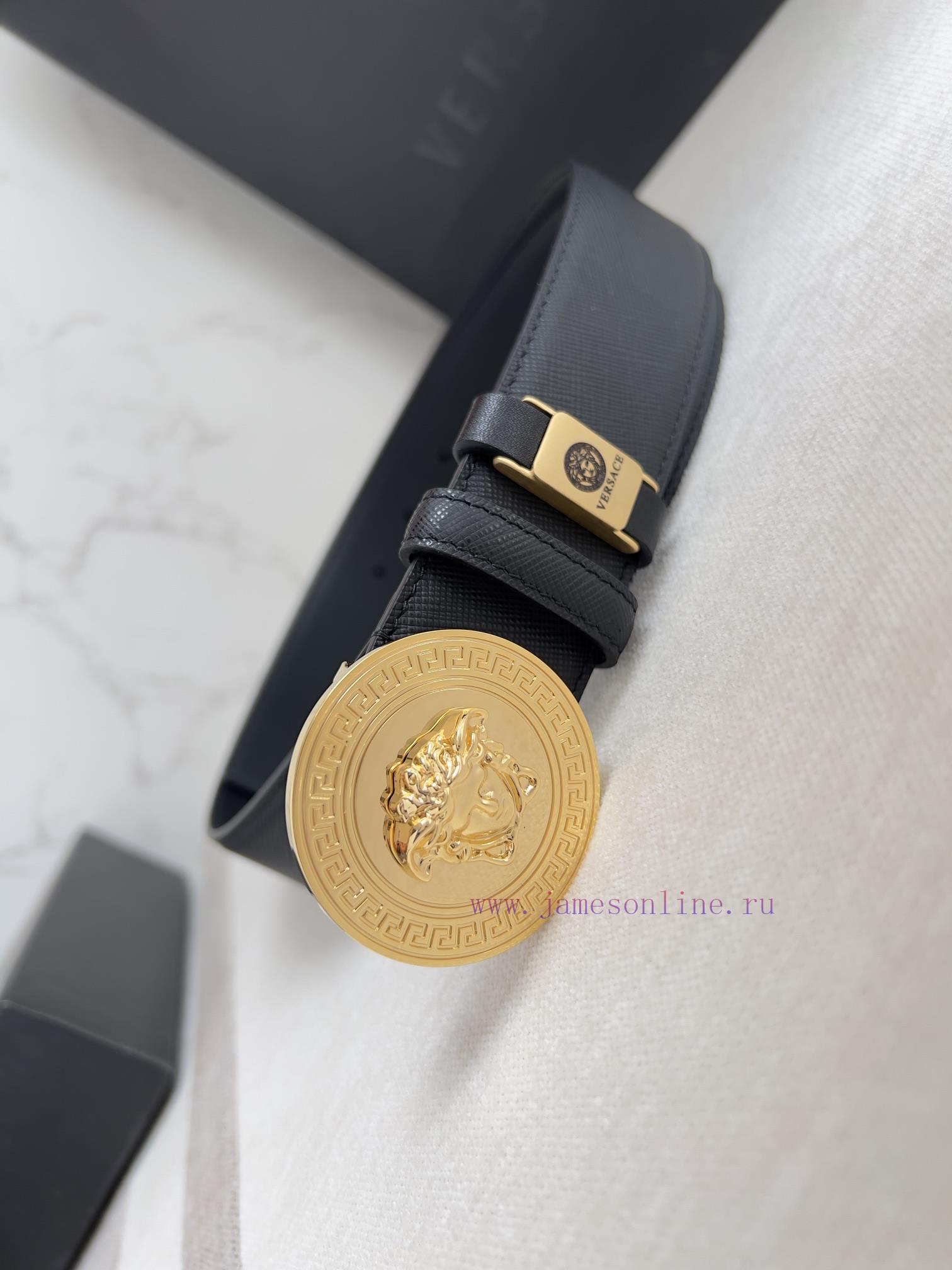 Versace. Versace Belt and BeltsHanging buckle, classic human head made of pure steel materia q1jxp5bd - Image 3