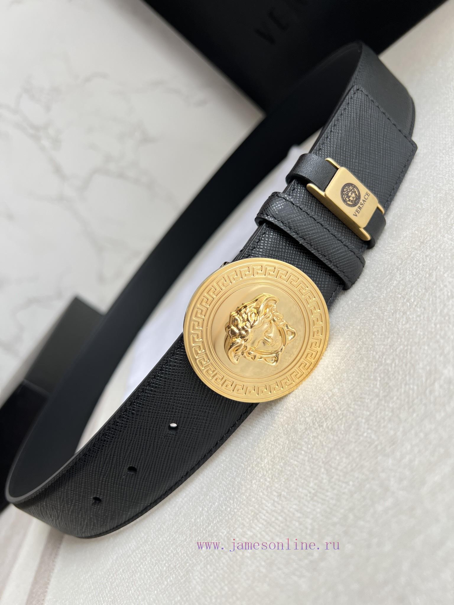 Versace. Versace Belt and BeltsHanging buckle, classic human head made of pure steel materia q1jxp5bd - Image 4