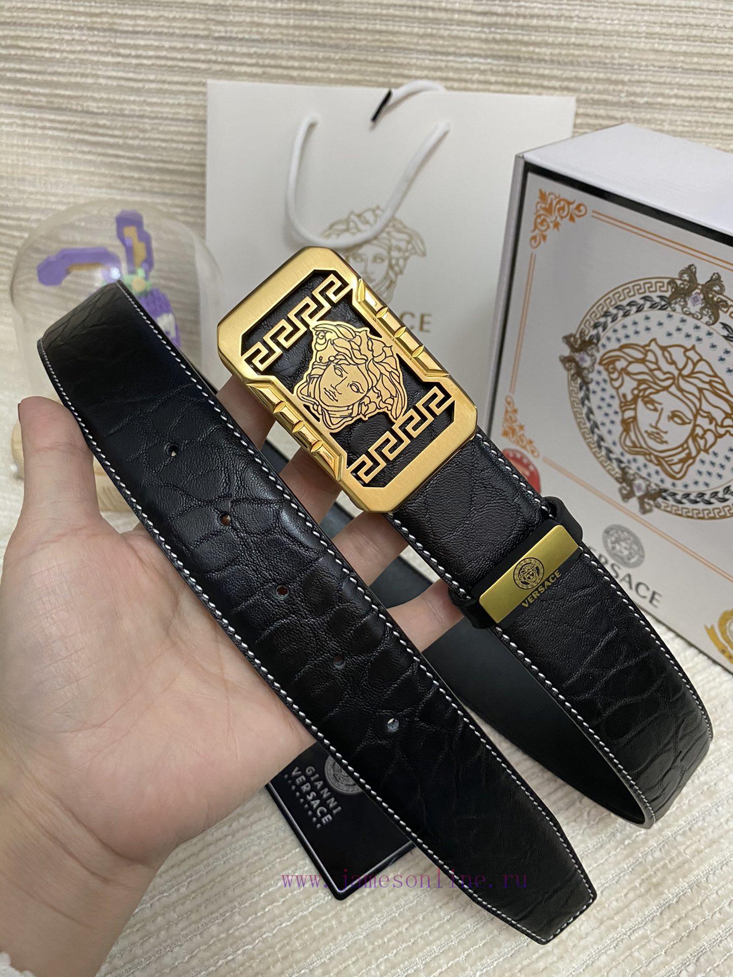 Versace. VersaceMaterial: Leather Belt with 100% Head Layer. The leather belt is guaranteed is0zg1ij - Image 6