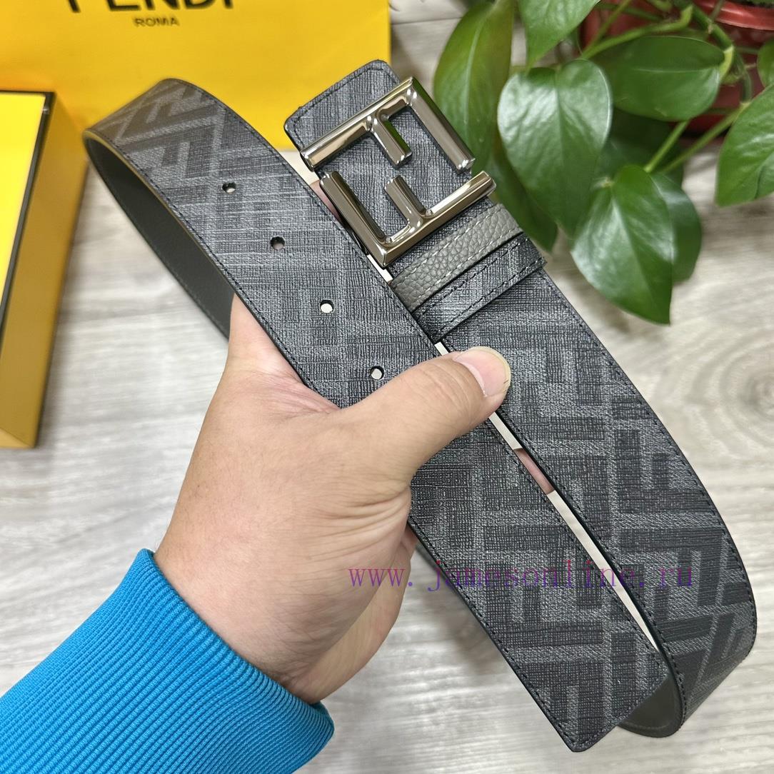 FENDI FendiFull set of the same width 4.0CM double ring front and back waist belt FF nail bu koexu15l - Image 3