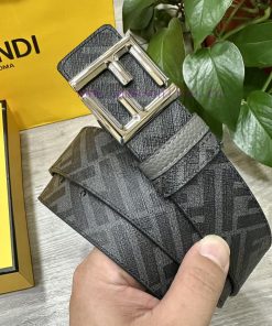 FENDI FendiFull set of the same width 4.0CM double ring front and back waist belt FF nail bu lb926kdv