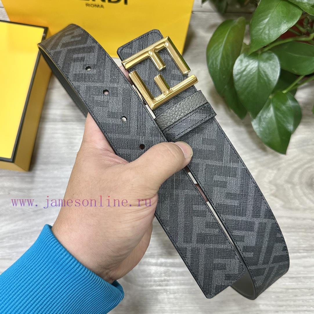 FENDI FendiFull set of the same width 4.0CM double ring front and back waist belt FF nail bu wxkvmsli - Image 3