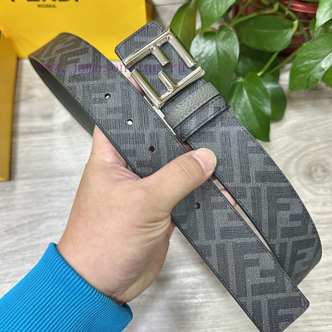 FENDI FendiFull set of the same width 4.0CM double ring front and back waist belt FF nail bu lb926kdv - Image 3