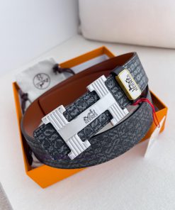 Hermes Hermes waist beltHanging buckle, classic pure steel material buckle head, double-side xraufs8i